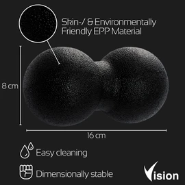 Vision Duo Massage Ball I 8x16 cm I Environmentally Friendly,Durable Material I Self-Massage for Fascia I Release Tension I Trigger Point Therapy I Current Regeneration I Recommended by Professionals