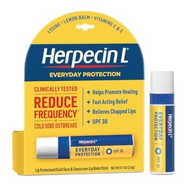 Bálsamo labial Herpecin L; Bálsamo labial para el alivio de aftas, quemaduras solares, ampollas por fiebre y labios agrietados con SPF30, bálsamo de l