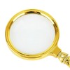 Pokinge 1Pcs Handheld 10X Gold Magnifier Portable Optical Glass Magnifier