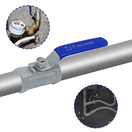 Ball Valve, Female Thread, 1/2 Inch Mini Ball Valve Made of 304 Stainless Steel with Lever Handle, Double-Sided Sleeve Connection, Manual Shut-off Valve, Ball Valve