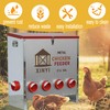 150 lb Automatic Chicken Feeder 10 Ports, Large Galvanized Poultry