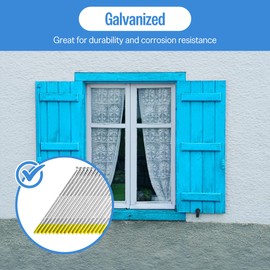 meite 2-Inch DA Style Nails in Galvanized Finish Compatible with 15 Gauge 34-Degree Angled Finish Nail Gun Perfect for Moldings Trimming Works and DIY Projects (2,400 Counts) 8 Boxes