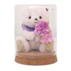 Petilu: Birthday Teddy Bear & Mini Bouquet, Flower Glass Gift