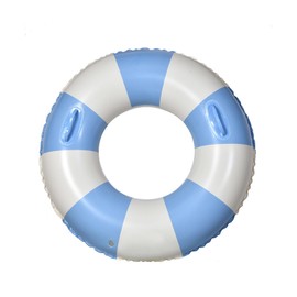 DFsucces Float Ring for Adults and Children, Cute, Strong Buoyancy, Leak-proof, Exquisite, Swimming, Playing in the Water, Sunbathing, Heat Protection, Unisex (Blue, 100# (Includes Handle)