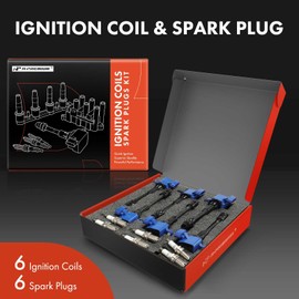 A-Premium (Blue) Set of 12 Ignition Coil Pack and Iridium Spark Plugs Compatible with Nissan Altima, Frontier, Murano, Pathfinder, Maxima, NV1500, Xterra, Quest & Suzuki Equator & Infiniti QX4, I35