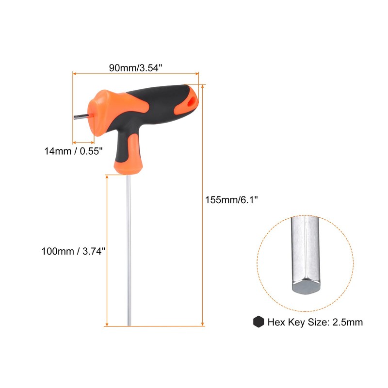 QUARKZMAN Allen Key with Handle 2.5 mm Metric S2 Steel
