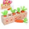 Wooden Pull Carrot Game Number Fine Motor Skill Toy Matching