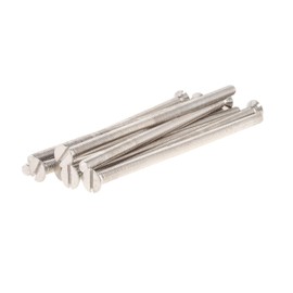 Evoges M3.5 x 75mm Long Flat Countersunk Slotted Head Electrical Machine Screws, Mild Steel, Pack of 10