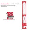 Durable Silicone Watch Strap Replacement Wristband for Watch(Red White)