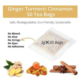 Natural Ginger 50 Premium Turmeric Ginger Cinnamon Tea Bags Vitalforest Natural Ginger Tea Bags
