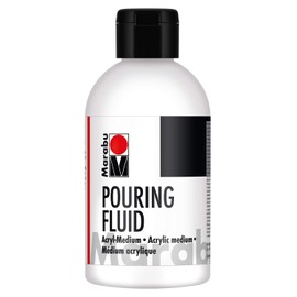 Pouring Fluid Acrylic Medium, Thin Liquid M for Casting Applications and Filling Techniques - Improves the Gradient Properties of Acrylic Paints - Non-Yellowing, 250 ml, White
