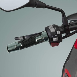 Evermotor Motorcycle CNC Handlebar Grips, Universal, 22 mm 7/8 inch / 24 mm 1 inch, Non-Slip Rubber Grips for Most Motorcycles / Scooters