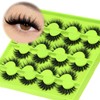 Veleasha Lashes Cat Eye Eyelashes 12 Pairs D Curl Fluffy