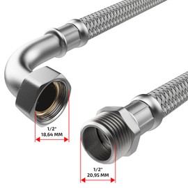 AWM stainless steel flex hose 1/2, 3/4, 1 Inch reinforced hose, connecting hose, sanitary, domestic water works