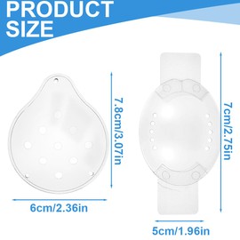 RT Pack of 4 Plastic Eye Patches, Breathable Ventilated Eye Cover After Surgery, Eye Protection, Eye Protection After Eye Surgery (Transparent Transparent)