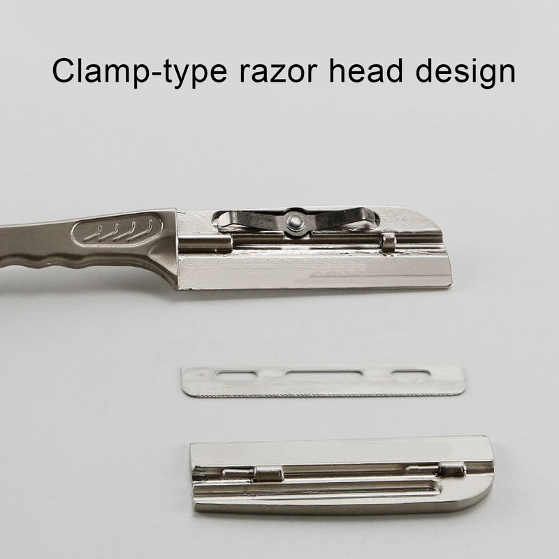Men's Straight Edge Razor Zinc Alloy Wooden Handle Razor for