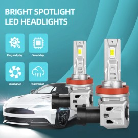 SHENKENUO H11 LED Headlight Bulbs 6000K For TOYOTA Sienna 2011-2019 Low Beam 2-Pack