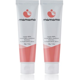 mamamo Nipple Protection Cream, Nipple Care Cream, Lanolin 【Plenty 30g×No Wiping Needed, Can Breastfeed as Is×High Moisturizing×OK for Whole Body Use】 (2 pieces)