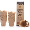 Bake Choice 200pcs Natural Tulip Cupcake Liners for Baking Cups
