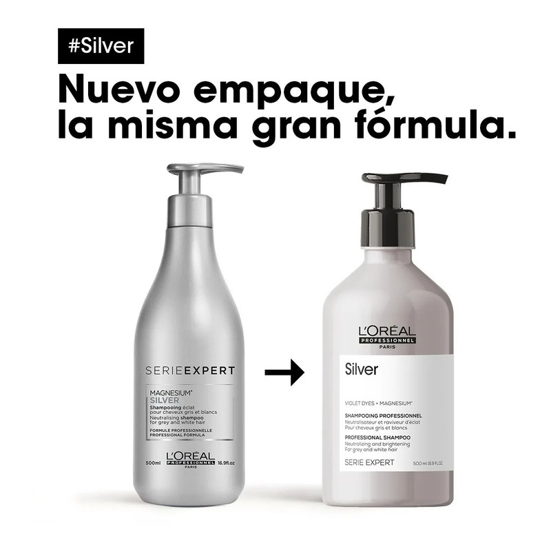 L'Oréal Professionnel Silver Magnesium Shampoo Matizador 500ml