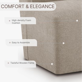 KISLOT Upholstered Dining Chair with Casters Wingback Modern Side Armless Deskchair with Rollers for Diningroom Bedroom Livingroom Reading Room