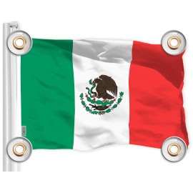 G128 Combo Pack: American USA Flag 3x5 Ft & Mexico Mexican Flag 3x5 Ft  Both