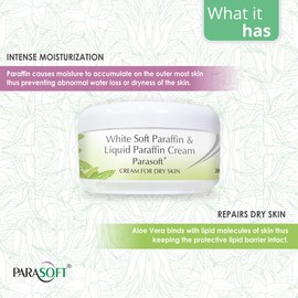 Parasoft Cream for Dry & Dehydrated Skin Intense Moisturizer Nourishing Cold & Winter Cream with Goodness of Aloevera for both Men & Women, Non-Greasy Paraben Free-100gm (Pack of 2)