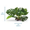 SunGrow Plastic Leaf Plant, Heavy-Duty Ceramic Base, Hiding Spot for
