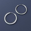 Fly Style 1 Pair Classic Stainless Steel Folding Hoop Earrings,