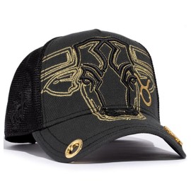 Red Monkey Designs Red Monkey Taurus Black RM1426 Zodiac Series Fashion Unisex Limited Edition Mesh Trucker Hat Cap