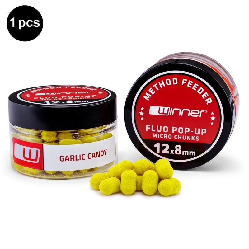 Tandem Baits Method Feeder Fluo Pop-Up Micro Chunks Sweet Garlic,