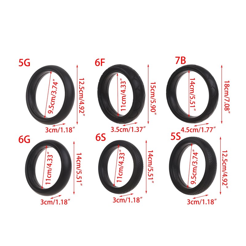 COSSIKA Stroller Wheel Durable & Elastic Tyre Replacement Outer Tire