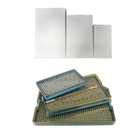 Plastic Autoclavable Instruments Storage Box S/M/L Size For Instruments Sterilization Tray Case with Silicone Mat (L SIZE)