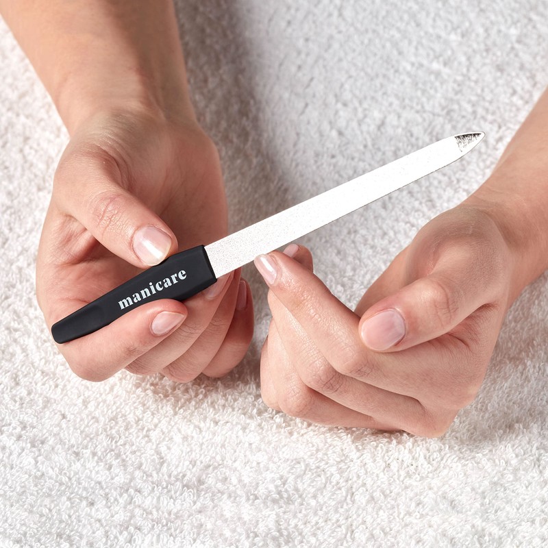 Manicare Sapphire Nail File, Long Double Sided With Coarse and