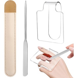 Paleta de Mezclas para Maquillaje Portátil con Espátula y Bolsa Acrílico y Acero Inoxidable, Mezcla Cremas y Colores Personalizados, para Mujeres y Maquilladoras