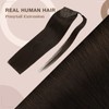 Sunny Human Hair Ponytail Extension Dark Brown Wrap Around Ponytails