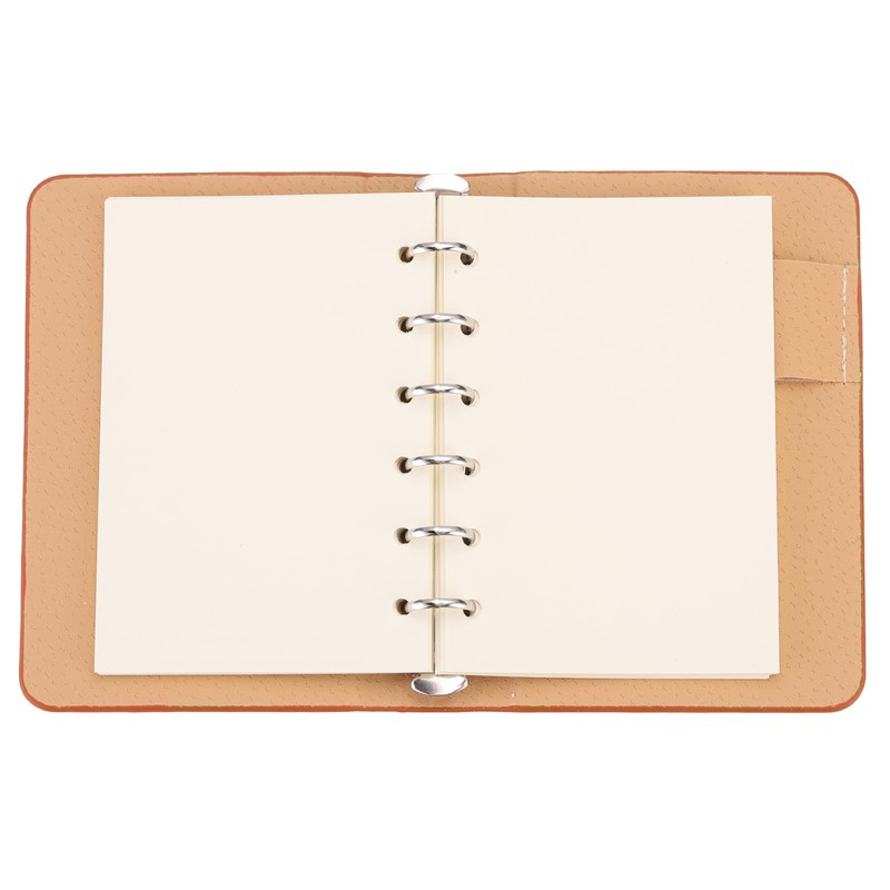PATIKIL 6 Ring Binder Cover, 2 Pack A7 Leather Notebook