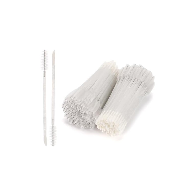 Tbestmax 200 varillas desechables para rímel, cepillos de doble punta