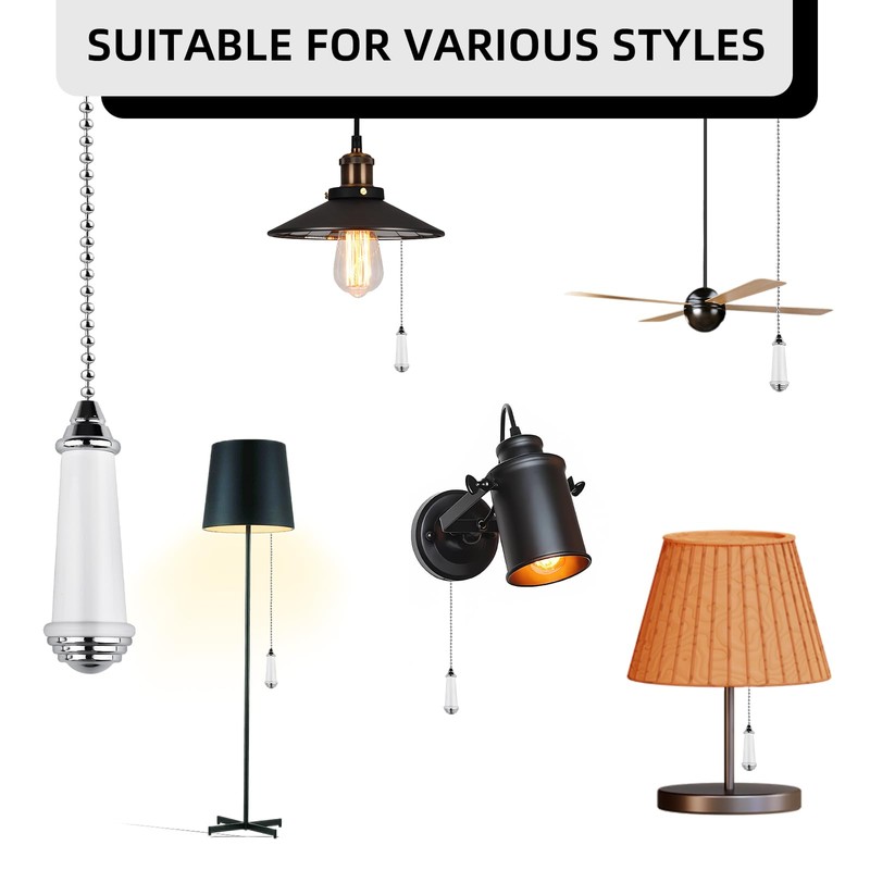 TXErfolg Light Pull Chain Extension with Ball Chain 85cm Length