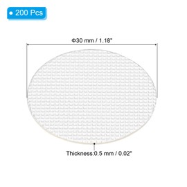 PATIKIL 30mm/1.18" Aluminum Foil Cap Liner, 200 Pack Resistant Tamper Induction Heat Sealer Sealing Liners for Glass Bottle Jar Lid