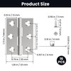 ZIUZI 16 Pcs Small Stainless Steel Door Hinges, 2 inch