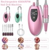 Unbranded Nail Drill Machine 45000RPM Rechargeable Electric Portable Manicure Pedicure