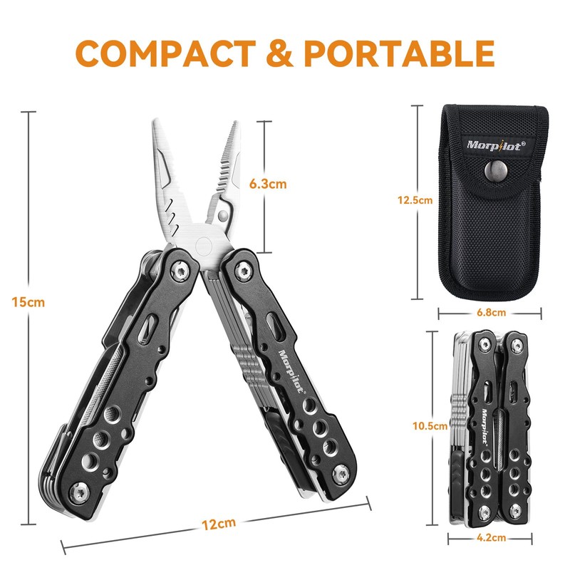 morpilot Gifts for Men, 25 in 1 Multitool Tool, Small