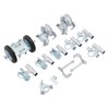 6.3" Sliding Gate Kit Rolling Gate Hardware Kit,2 Pipe Track