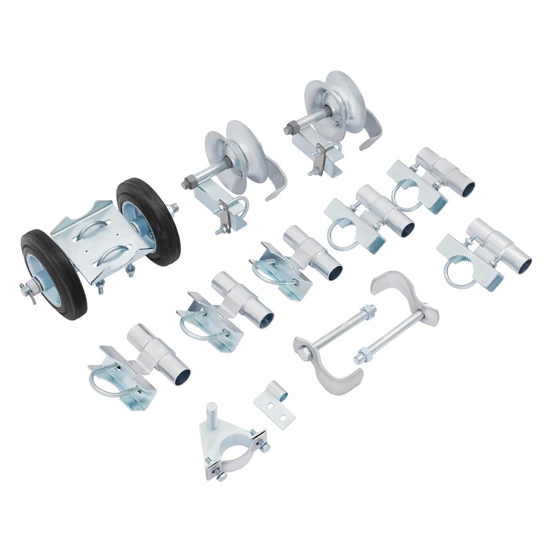 6.3" Sliding Gate Kit Rolling Gate Hardware Kit,2 Pipe Track