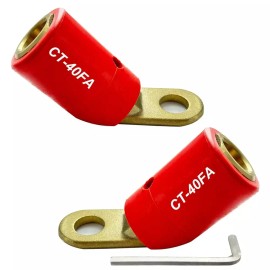 Renaco 2PCS CT-40FA 용접 단자 커넥터 러그 어댑터 렌코 스타일 LC-40LC-40HD 남성 리드 17/32인치 스터드 홀 2PCS CT-40FA Welding Lug Connector Adapter Lenco Style LC-40/LC-40HD Male Lead 17/32" Stud Hole