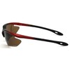 L-BALANCE EYES LBP-419-8 Polarized Sports Sunglasses, Black, Red/Polarized Brown