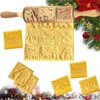 Christmas Rolling Pin, Christmas Rolling Pin, DIY Embossing Rolling Pin,