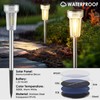 Mancra Solar Lights Outdoor Waterproof, 8 Pack Stainless Steel Solar