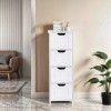 SEGAWE Bathroom Floor Storage Cabinet Freestanding Wooden Side Organizer with
